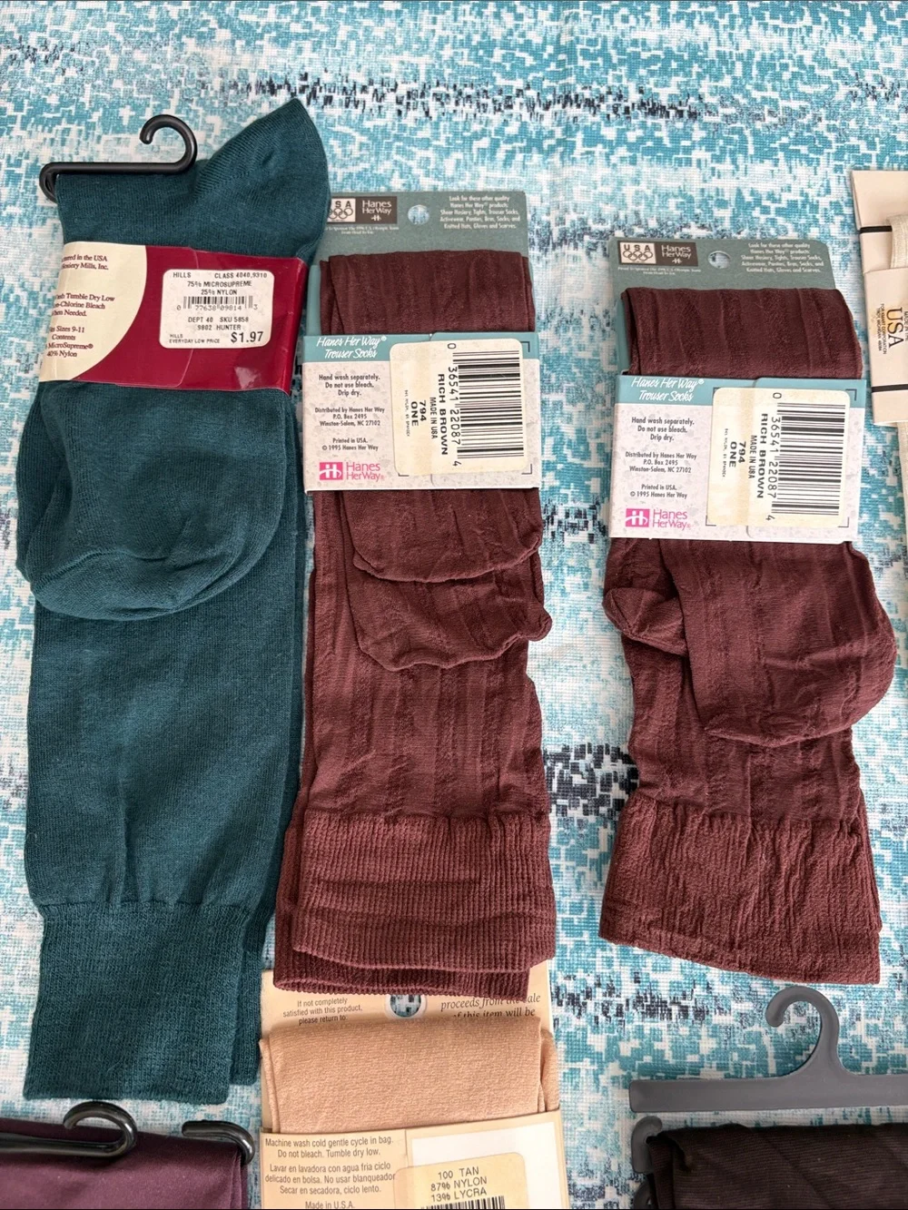 Vintage Deadstock Designer Trouser Socks Knee Highs Lot 13 Pairs NOS